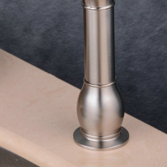 Robinet Lavabo Vintage Bronze Antique En Cuivre Et Bambou - Montage Sur Plateau, 3 Joints Cassés, Pour Cuisine Et Salle De Bain