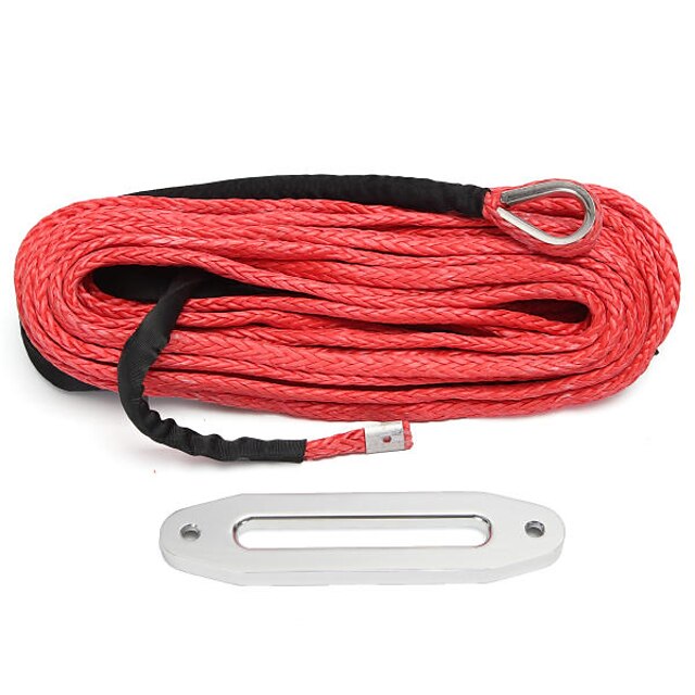  Cabo sintético do guincho da corda de 12mmx30m 12000lbs âncora vermelho com fairlead do hawse