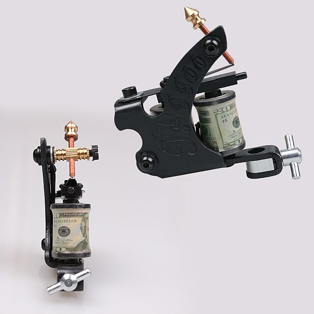 Tätowiermaschine Beginner Set 2 pcs TattooMaschinen mit 10 x 5 ml