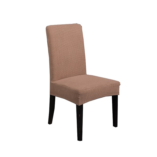  Chair Cover Solid Colored Flocking Polyester Slipcovers