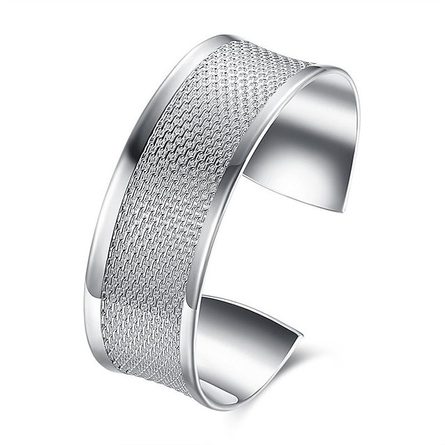  Heren Cuff armbanden Klassiek Modieus S925 Sterling Zilver Armband sieraden Zilver Voor Lahja Dagelijks
