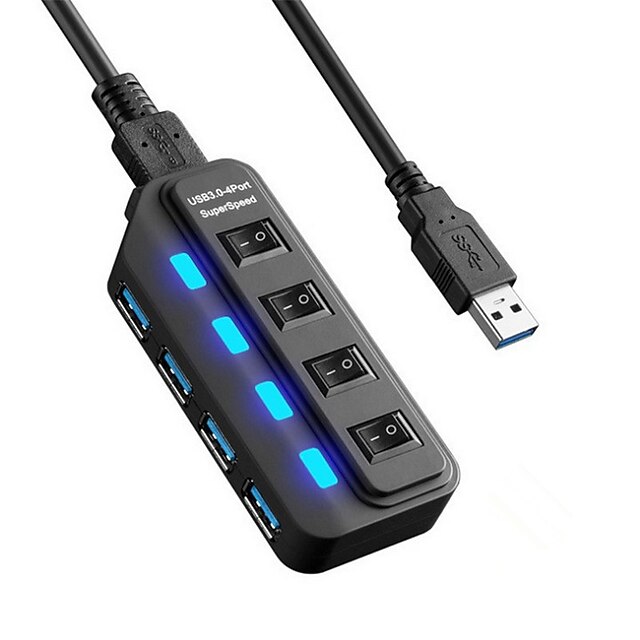  USB 3.0 to USB 3.0 USB-концентратор 4 Порты Высокая скорость / С коммутатором (а)