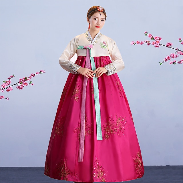 Hanbok Girl Adults' Women's Asian Traditional Korean Vacation Dress ...