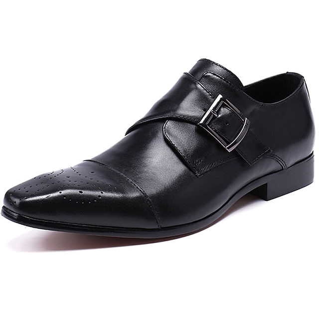  Men's Formal Shoes Nappa Leather Spring Business / Casual Oxfords Non-slipping Black / Brown / Leather Shoes / Dress Shoes