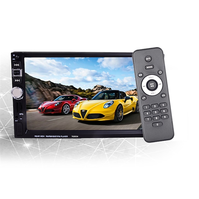  7026GM 7 inch 2 DIN Symbian Car Multimedia Player / Car GPS Navigator Touch Screen / GPS / Built-in Bluetooth for VGA Support RM / RMVB / MP4 MP3 / OGG JPEG / Remote Control / RC / Radio / TF Card