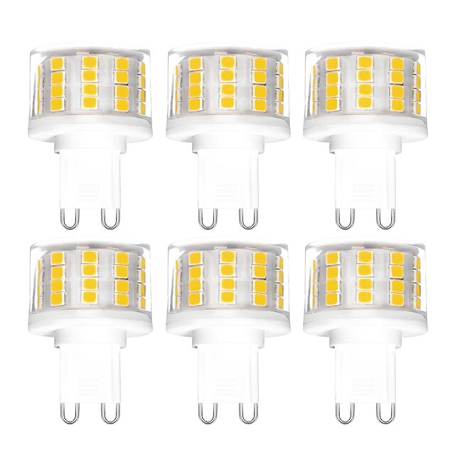  6pcs 5 W LED-lampor med G-sockel 500 lm G9 T 52 LED-pärlor SMD 2835 Bimbar Varmvit Kallvit Naturlig vit 200-240 V