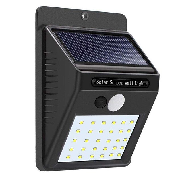  1PC 5 W ضوء الجدار الشمسي ضد الماء / مراقب كشف الحركة أبيض 3.7 V إضاءة خارجية / فناء 30 الخرز LED