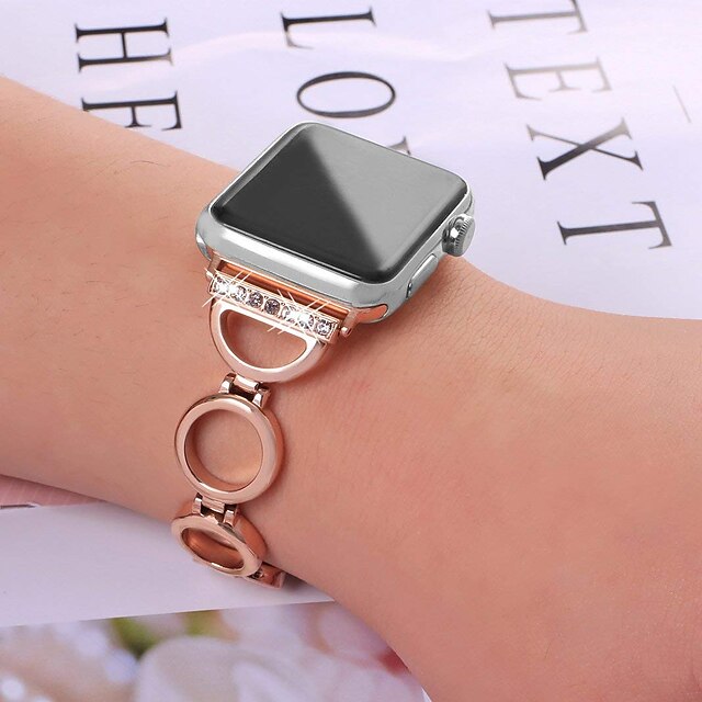  smartwatch עבור סדרת שעונים Apple 4/3/2/1 תפוח תכשיטים עיצוב נירוסטה רצועת היד