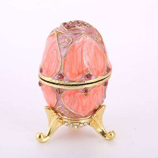  Jewelry Box Trinket Box Antique Jeweled Russian Zinc Alloy For Easter Egg Cosplay Easter Women's Costume Jewelry Fashion Jewelry
