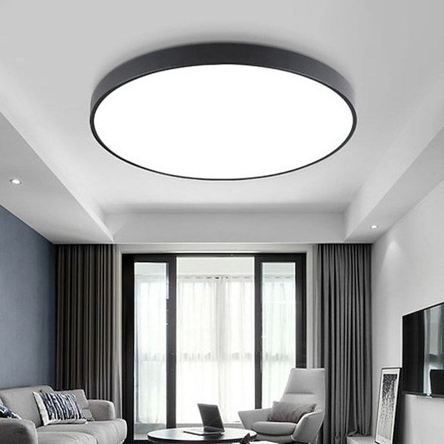  30cm led plafondlamp basic moderne matte multi-shade dimbare verzonken verlichting plastic kom geschilderde afwerkingen ac110-240v