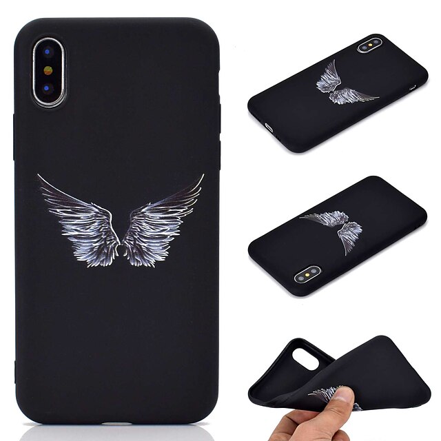  Case For Apple iPhone 11 / iPhone XR / iPhone 11 Pro Frosted / Pattern Back Cover Feathers Soft TPU