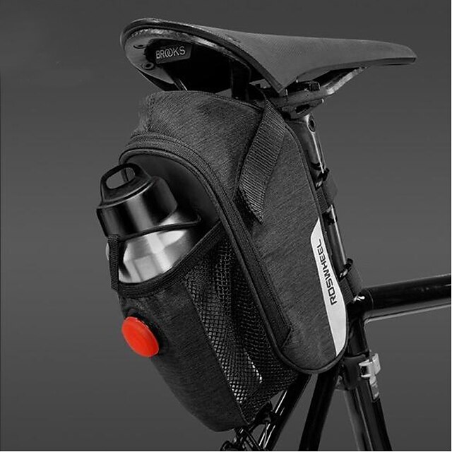0.8 L Bike Saddle Bag Waterproof Portable Wearable Bike Bag 600D
