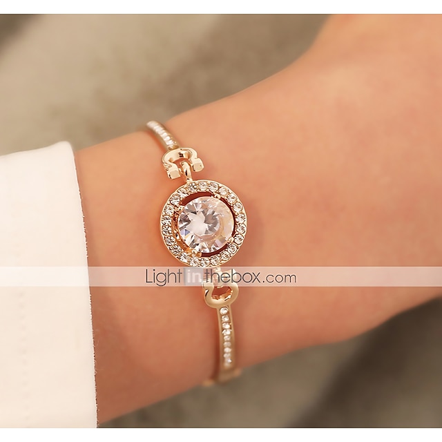  Per donna Braccialetti Classico Cerchio Alla moda Elegante Lega Gioielli braccialetto Oro rosa / Argento / Oro Per Quotidiano Appuntamento San Valentino