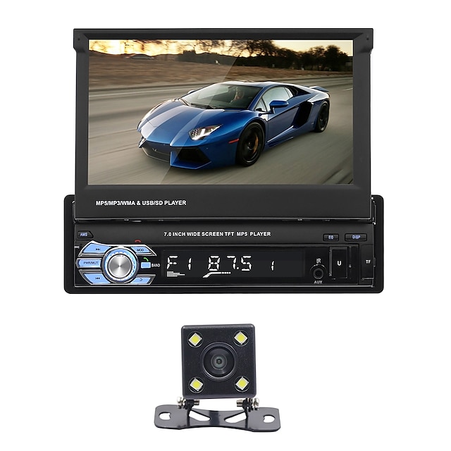  9601+4Led camera 7 in 2 DIN Pozostałe OS Samochodowy odtwarzacz MP5 Ekran dotykowy MP3 Wbudowany Bluetooth na Univerzál / Pilot zdalnego sterowania / SD / Radio stereo