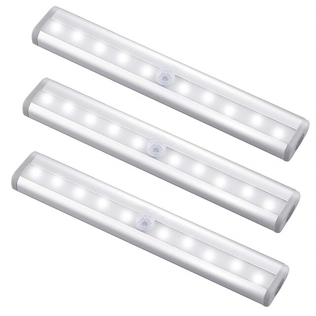  3ks 1 W 100 lm 10 LED korálky Infračervený senzor LED osvětlení do skříněk Teplá bílá Chladná bílá 5 V