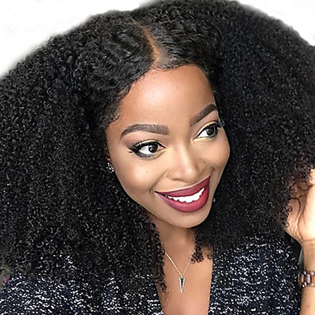  Brazilian Afro Kinky Curly Full Lace Human Hair Wigs 100% Hand Tied Full Lace Wig 130% 180% Density with Baby Hair