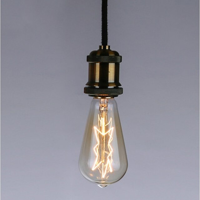  1pc 40 W E26 / E27 ST64 Gelb Transparent Körper Glühbirne Vintage Edison Glühbirne 220-240 V