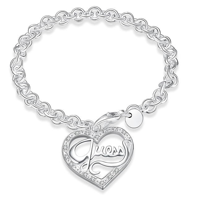  Chain Bracelet Love Unique Design Fashion Party Brass Bracelet Jewelry Silver For Party Gift Valentine