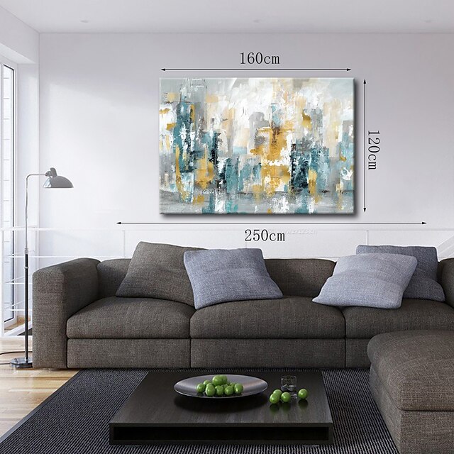 Grande Peinture à L'Huile Originale Encadrée – Abstrait Moderne Par Don Droll – Tons Bruns 31x11 Pouces