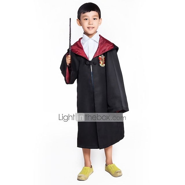  Kid's Harry Potter Cloak Gryffindor Slytherin Ravenclaw Hufflepuff Unisex Boys Girls' Movie Cosplay School Uniforms Green Yellow Red Blue Halloween Carnival World Book Day Costumes