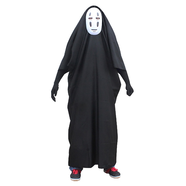  Inspired by Spirited Away Cookie Anime No Face man Anime Cosplay Costumes Japanese Cosplay Suits Outfits Classic Half Sleeve Gloves Cloak Mask For Unisex / Machine wash / Wash with similar colours