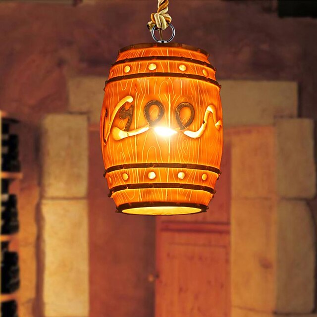 14 cm Creativo Lámparas Colgantes Resina Resina Tambor Acabados