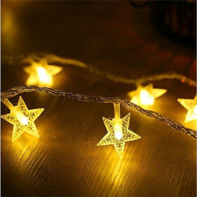  Ramadan Eid Lights 3m String Lights 20 LEDs Warm White White Multi Color Decorative Star AA Batteries Powered Batteries Powered 1pc