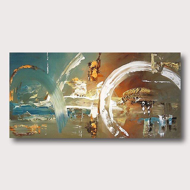  Hang-Painted öljymaalaus Maalattu - Abstrakti Comtemporary Moderni Sisällytä Inner Frame / Venytetty kangas