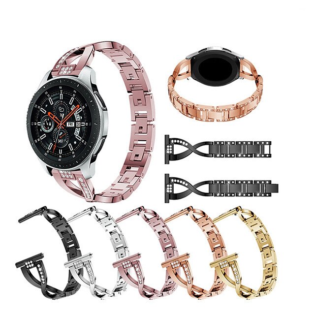  Klokkerem til Gear S3 Frontier / Gear S3 Classic / Samsung Galaxy Watch 46 Samsung Galaxy Sportsrem / Smykkedesign Rustfritt stål Håndleddsrem