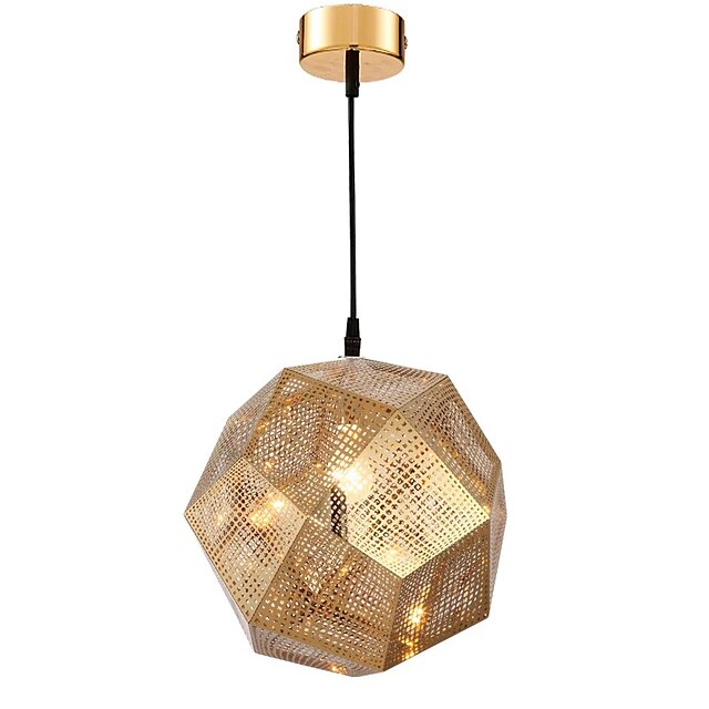 Lights & Lighting Pendant Lights | 1-Light 25 cm Pendant Light Metal Electroplated Traditional / Classic 110-120V / 220-240V - Y