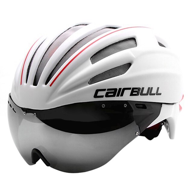  CAIRBULL Adulto Discos de freno delantero y trasero para bicicleta Casco de ciclismo con gafas Lente magnetica Casco Aerodinámico 28 Ventoleras CE CE EN 1077 Resistente a Golpes Moldeado integral