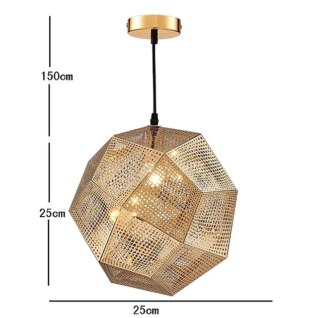 Lights & Lighting Pendant Lights | 1-Light 25 cm Pendant Light Metal Electroplated Traditional / Classic 110-120V / 220-240V - Y