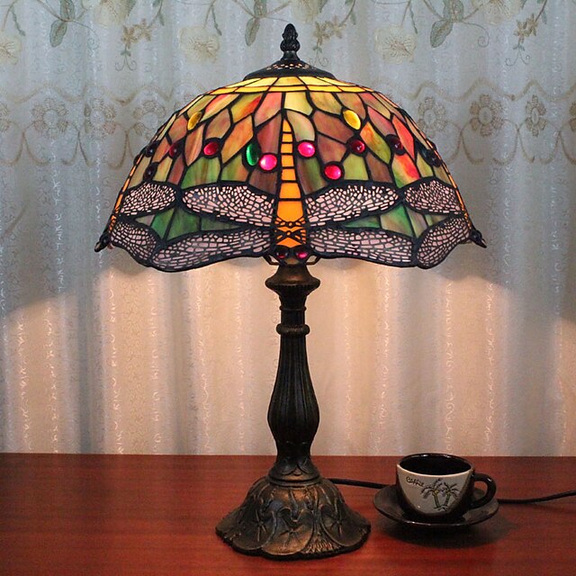  טיפאני / אומנותי יצירתי / עיצוב חדש / מנורות סביבה מנורת שולחן עבור חדר שינה / פנימי שרף 110-120V / 220-240V