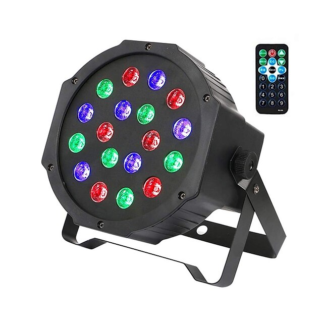  1 set 18 W 1000-1200 lm 18 LED Beads Remote Control RC Easy Install LED Stage Light Spot Light RGB 110-240 V Ceiling Commercial Stage