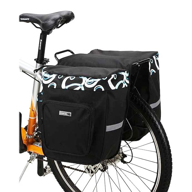  ROSWHEEL 30 L Pyörän tavaralaukku / Pyörän kantolaukku Säädettävä Suuri tilavuus Vedenkestävä Pyörälaukku Verkko 600D polyesteriä Pyörälaukku Pyöräilylaukku Pyöräily / Pyörä