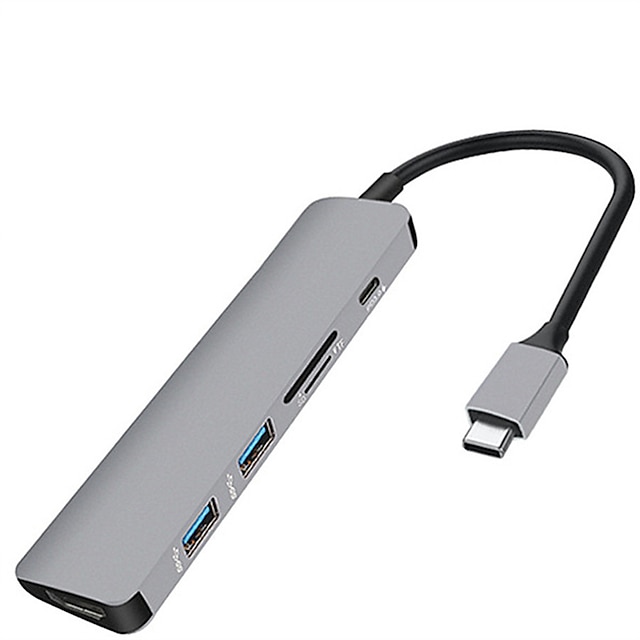  USB 3.1 Type C to HDMI 2.0 / USB 3.0 USB Hub 6 Ports Data Hold