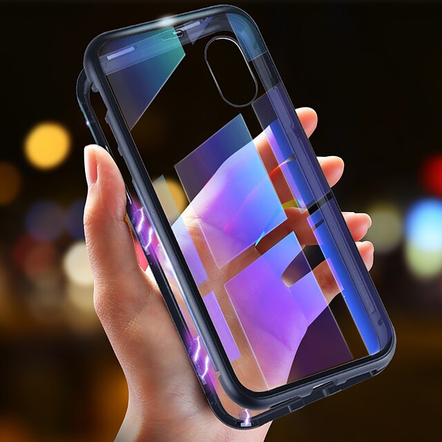  Hülle Für Apple iPhone XR / iPhone XS / iPhone XS Max Ultra dünn / Transparent / Magnetisch Ganzkörper-Gehäuse Solide Hart Gehärtetes Glas / Metal