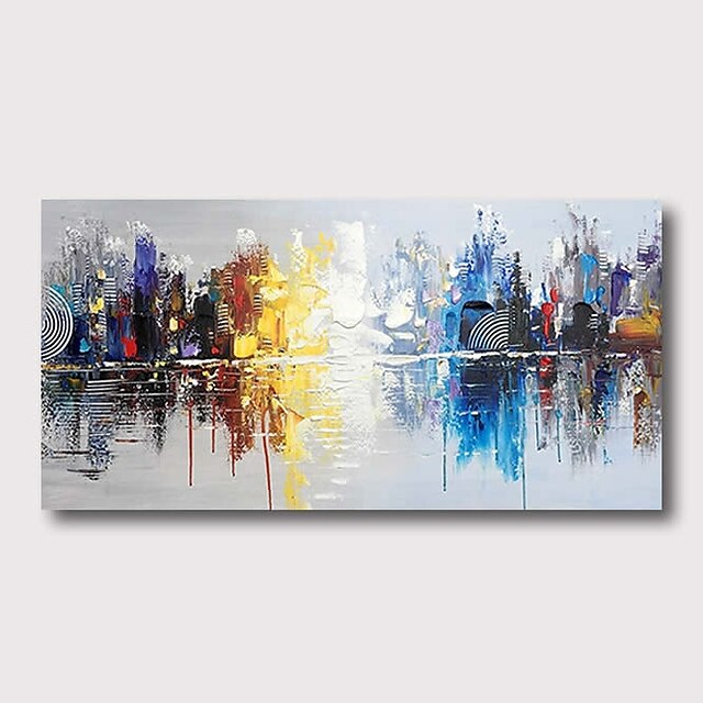  Oil Painting Hand Painted Vertical Abstract Comtemporary Modern Stretched Canvas