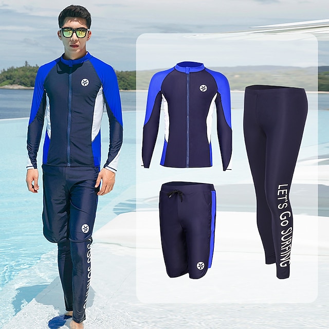  JIAAO Pánské Potápěčská kombinéza Potápěčské obleky UV ochrana proti slunci Krátký rukáv Plavání Patchwork Léto / Vysoká pružnost