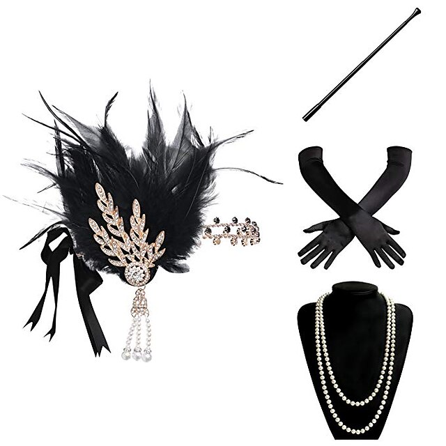 Vintage 1920s The Great Gatsby Costume Accessory Sets Flapper Headband ...