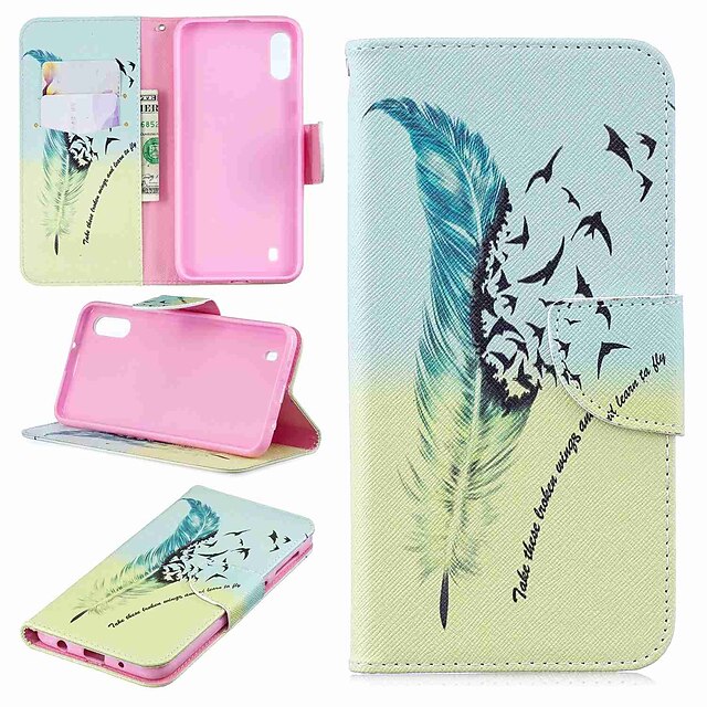  Case For Samsung Galaxy J6 (2018) / J6 Plus / J4 (2018) Wallet / Card Holder / Flip Full Body Cases Feathers Hard PU Leather