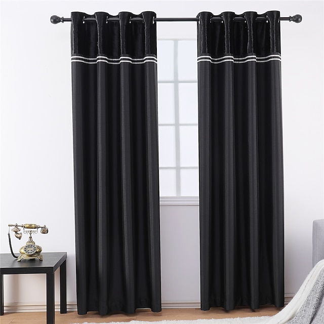  Contemporary Blackout One Panel Curtain Living Room   Curtains / Jacquard