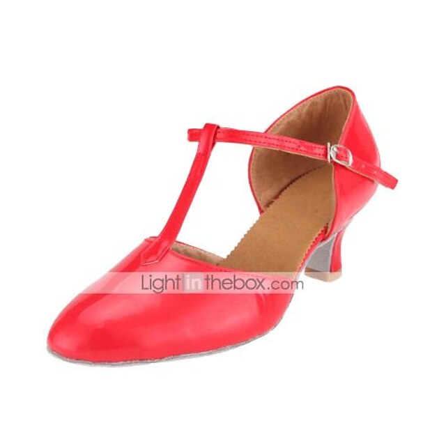  Women's Modern Shoes Ballroom Shoes Heel Flared Heel Red Light Blue Yellow Buckle / EU41