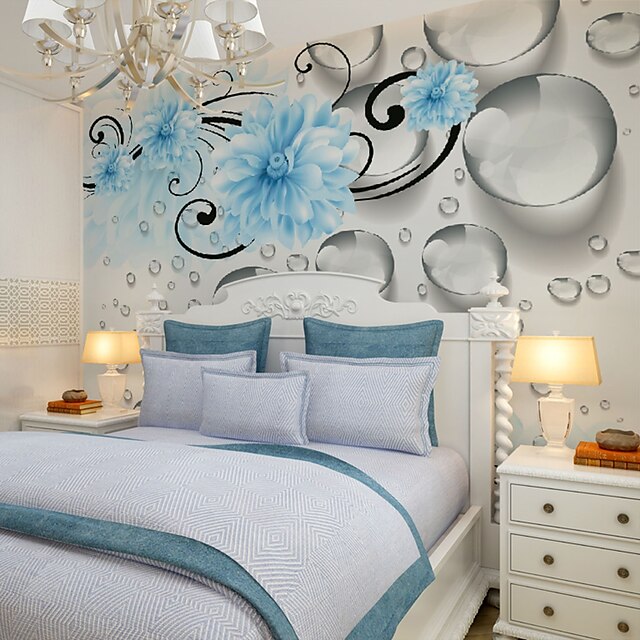  Mural Wallpaper Wall Sticker Covering Print Adhesive Required Floral Flower Canvas Home Décor