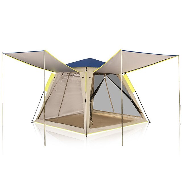  KEUMER 4 شخص خيمة التخييم العائلية في الهواء الطلق ضد الهواء مكتشف الأمطار يمكن ارتداؤها طبقة واحدة قطب الماسورة خيمة التخييم 1500-2000 mm إلى Camping / Hiking / Caving تنزه