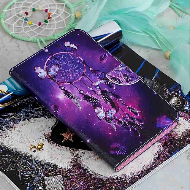  Case For Amazon Kindle Fire 7(5th Generation, 2015 Release) / Kindle Fire 7(7th Generation, 2017 Release) Wallet / Card Holder / with Stand Full Body Cases Dream Catcher Hard PU Leather