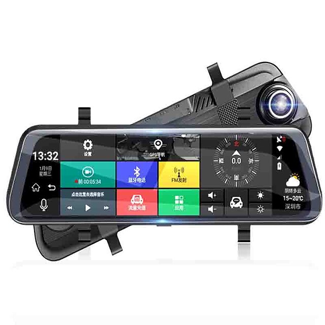  Factory OEM 1080p Night Vision / Cool Car DVR 140 Degree Wide Angle 10.1 inch Dash Cam with WIFI / GPS / Night Vision No Car Recorder / G-Sensor / Parking Monitoring / Loop recording / ADAS / WDR