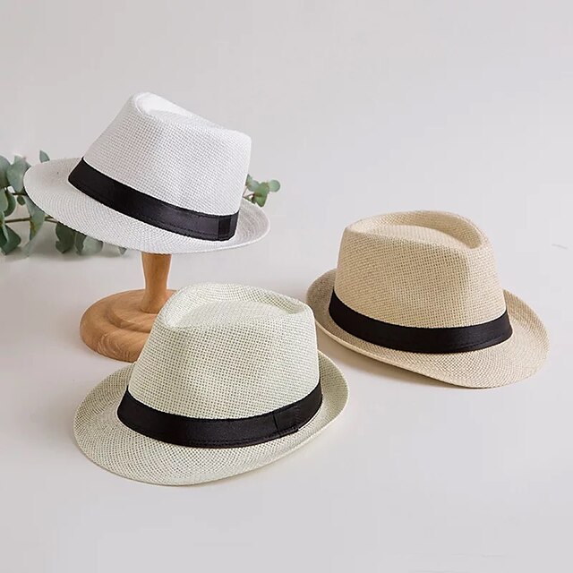  Grosgrain / Faux Linen / Linen / Cotton Blend Hats / Headwear / Headpiece with Ribbon Tie / Ruching / Solid 1 Piece Wedding / Daily Wear Headpiece