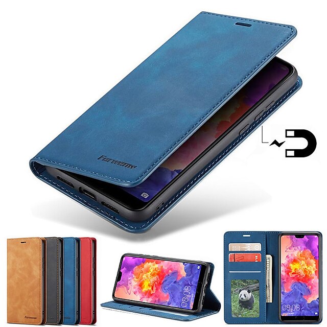  Case For Samsung Galaxy S9 / S9 Plus / S8 Plus Card Holder / with Stand / Magnetic Full Body Cases Solid Colored Hard PU Leather