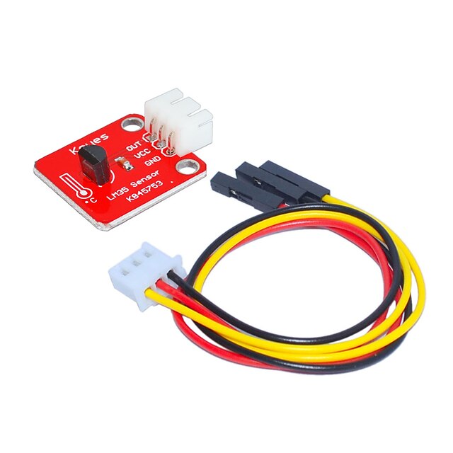  LM35 Temperature (Red) White Terminal With 3pin Dupont Wire